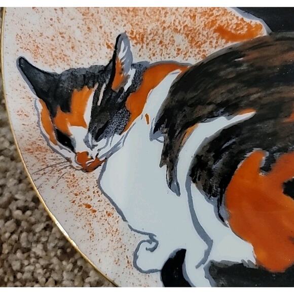 MUSEUM OF FINE ARTS BOSTON Two Cats Plate Porcelain Theophile Alexandre Steinlen - Picture 2 of 6